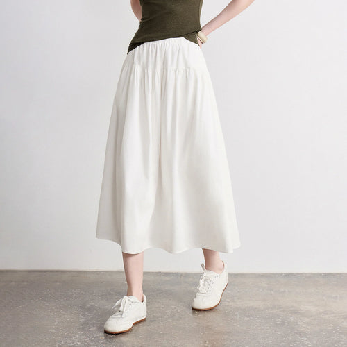 Saia Midi Feminina Patchwork Rodada