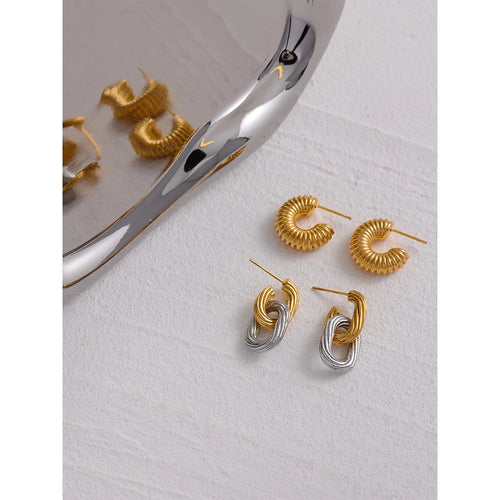 Brinco Pendente Chunky Texturizado