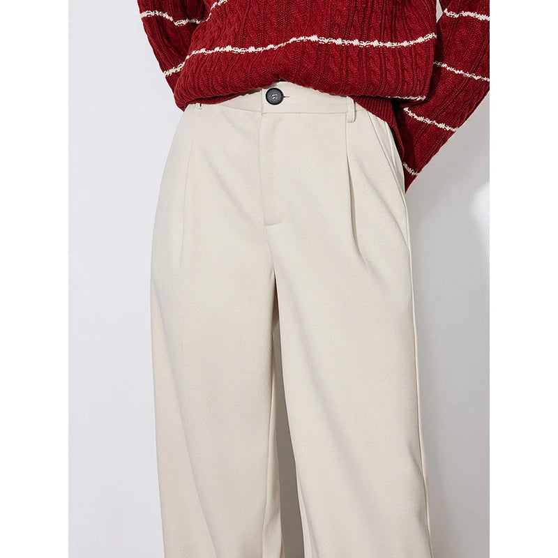 Calça Alfaiataria Feminina Reta Estilo Utilitário