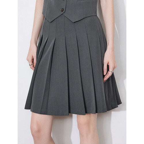 Saia Midi Feminina Plissada com Paetê