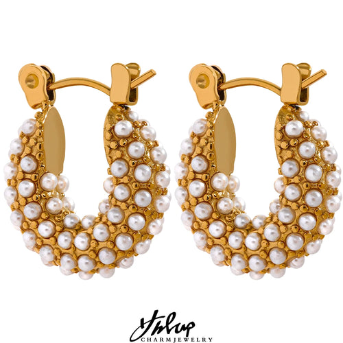 Brinco de Argola Vintage com Pérola
