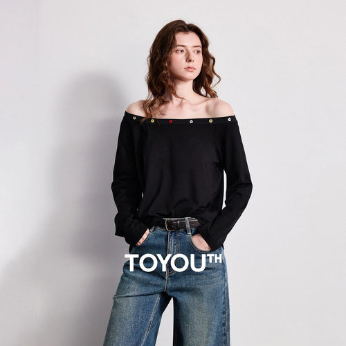 Camiseta Feminina Ombro a Ombro de Liocel e Algodão