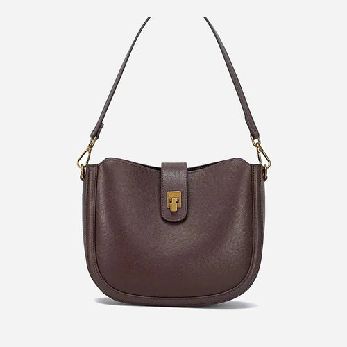 Bolsa Feminina de Couro Legítimo Soft Vintage para Ombro e Transversal