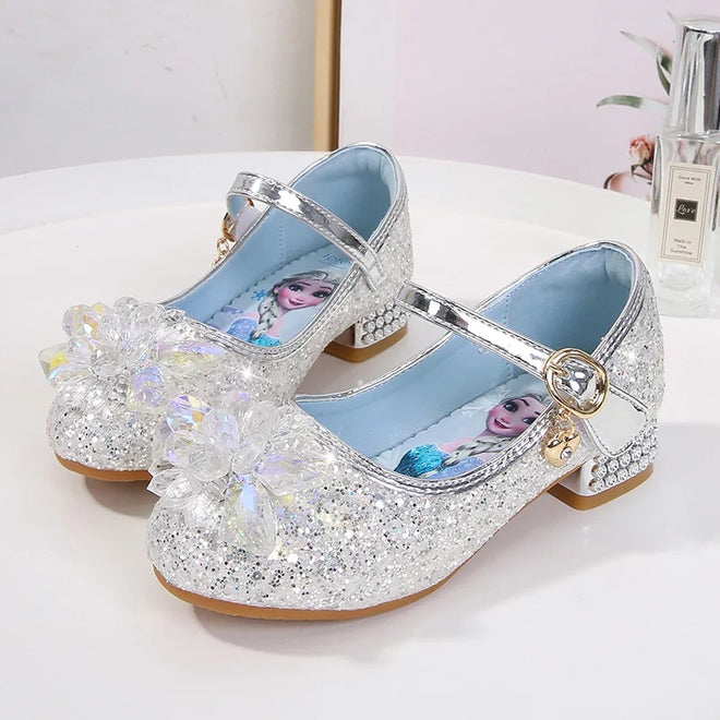 Sapatilha De Cristal Feminina Infantil Frozen Elza