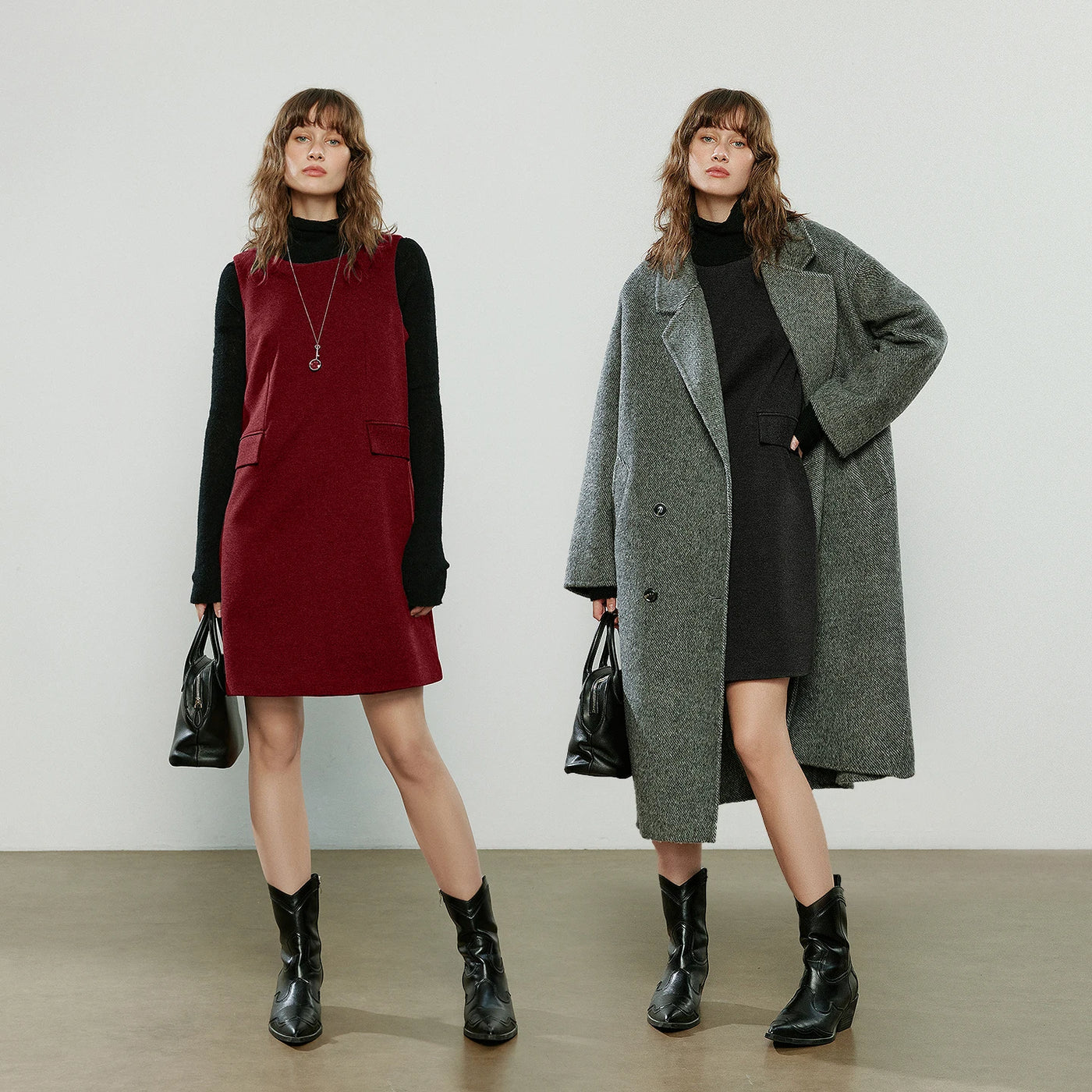 Vestido Colete Midi de Inverno para Sobreposição