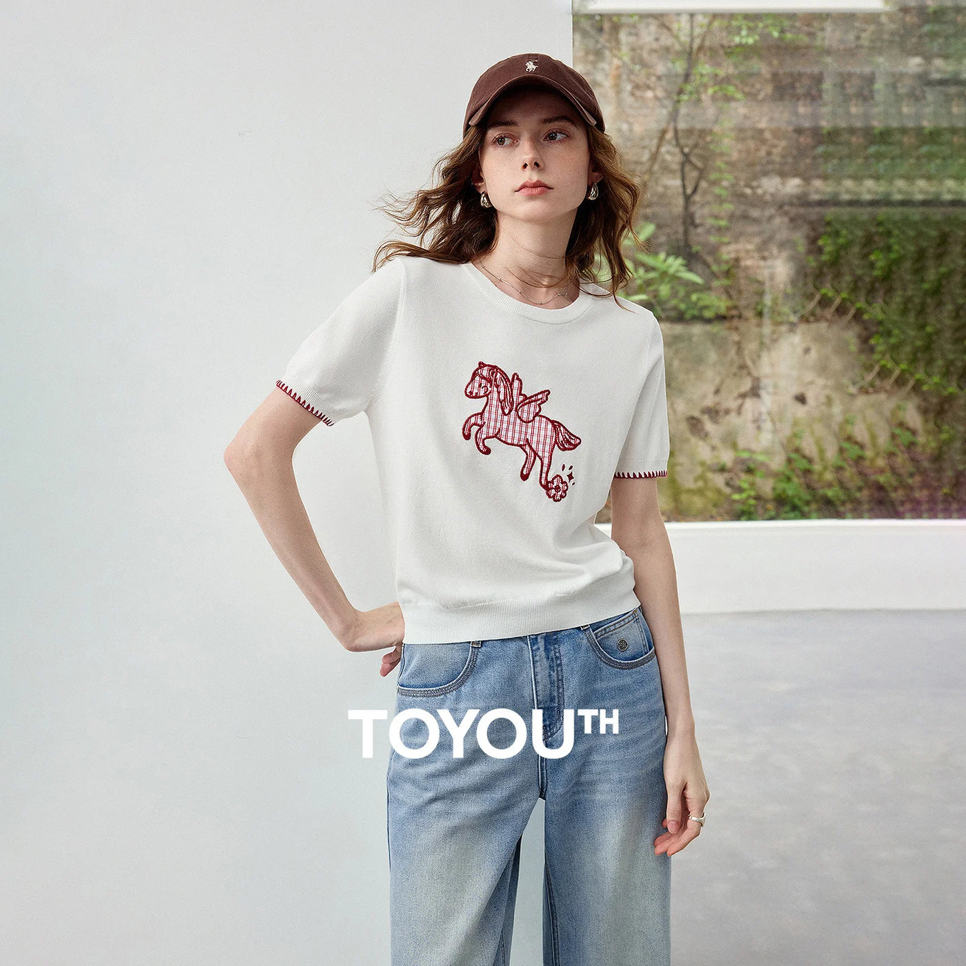 Blusa Feminina de Tricô Xadrez Jacquard Pégaso