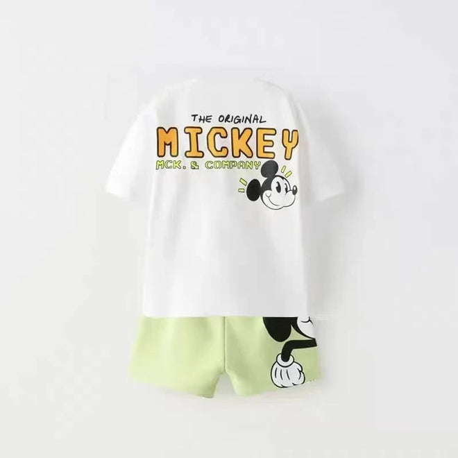 Conjunto Masculino Premium Infantil Mickey Mouse Camisa + Short