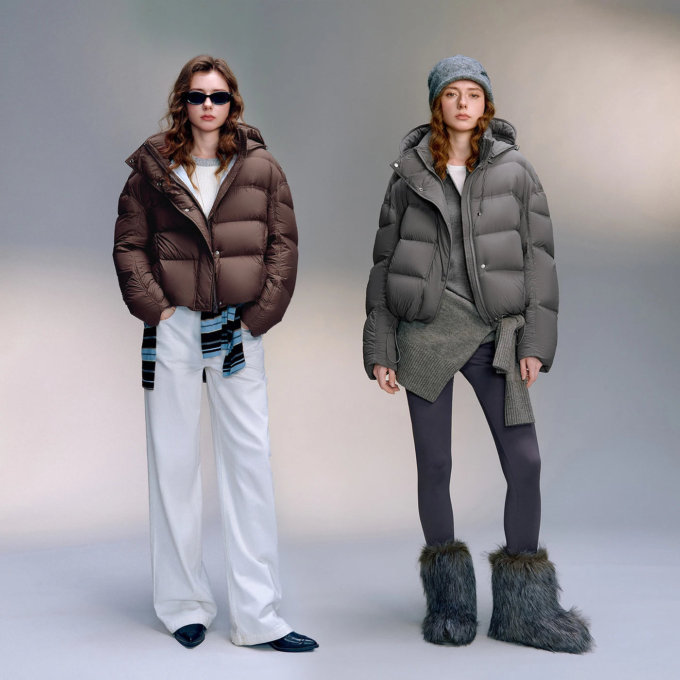 Jaqueta Puffer Feminina 90% Plumas com Capuz Ultralight