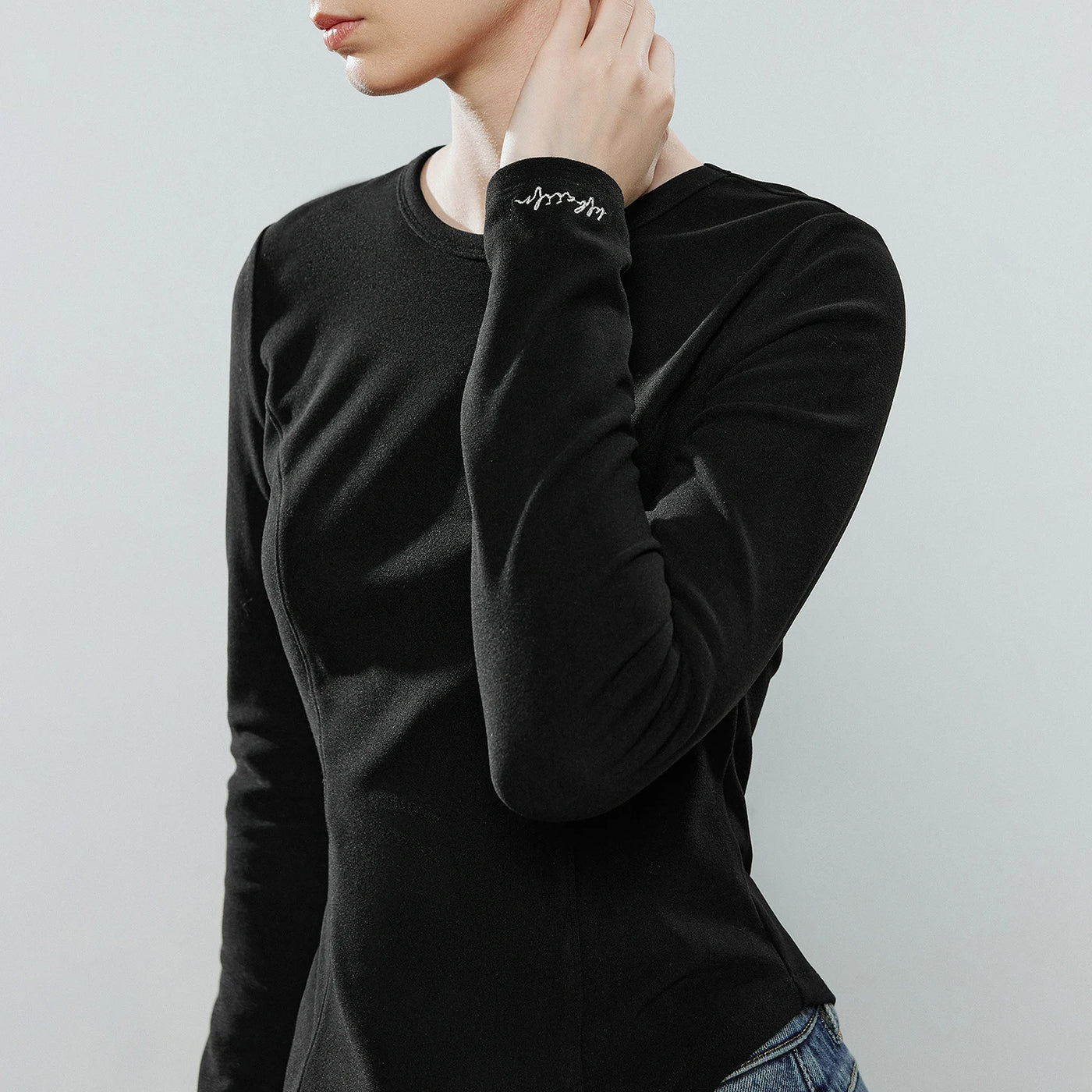 Blusa Feminina Slim de Fleece Manga Longa