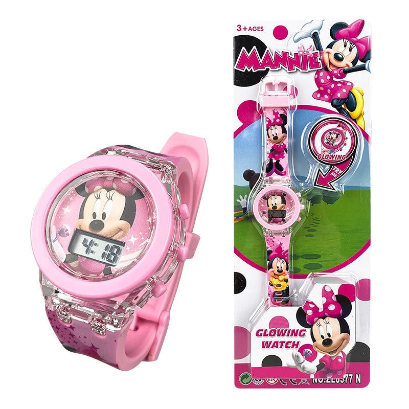 Relógio infantil Minnie para menina impermeável digital