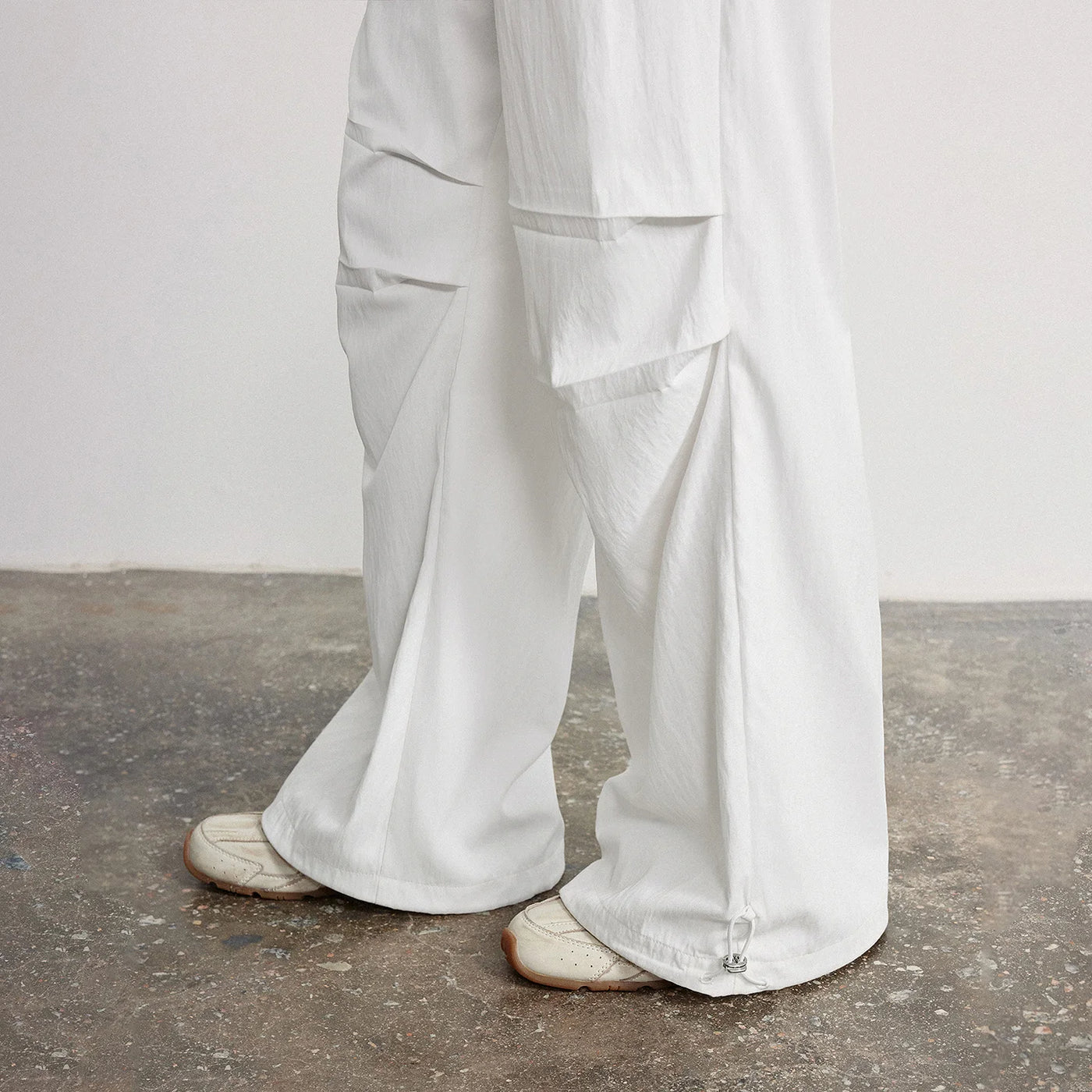 Calça Cargo Feminina Wide Leg Cintura Alta
