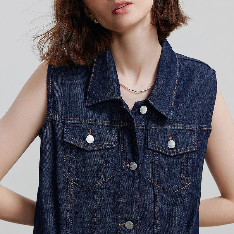 Vestido Chemise Curto Sem Manga