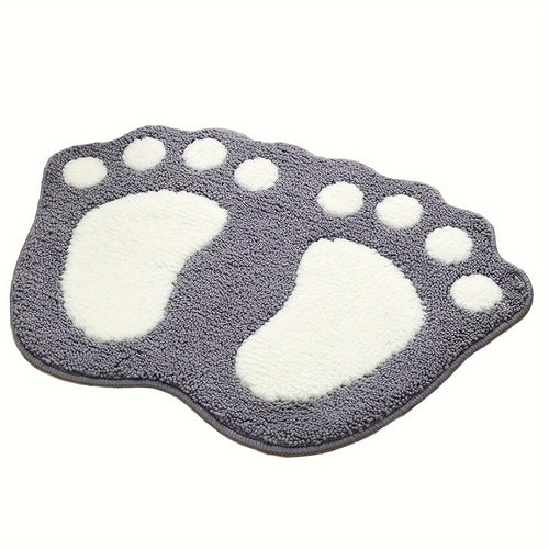 Tapete Antiderrapante em Forma de Pé – Conforto e Segurança para o Banheiro