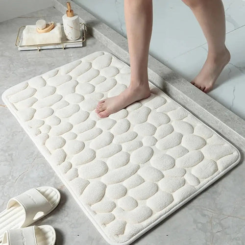 Tapete de Banho Super Absorvente e Antiderrapante Branco