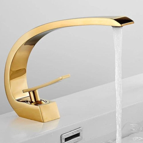 Torneira para banheiro Elegância Bica Alta Monocomando em Preto Fosco.
