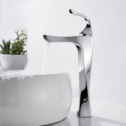 Torneira para banheiro Elegância Monocomando Bica Alta em Cromado Premium. Cromado