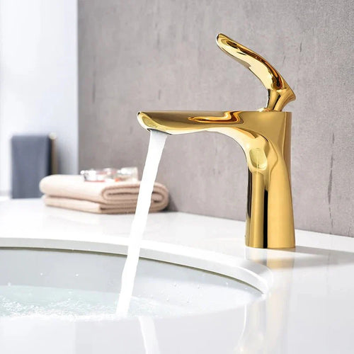 Torneira para banheiro Elegância Monocomando com Design em Bica Alta e Acabamento Cromado Premium.
