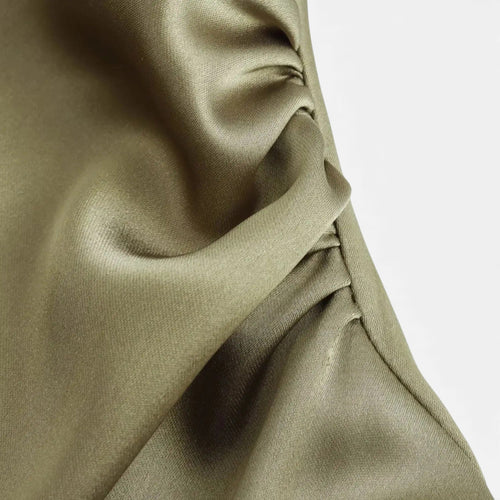 Vestido Midi de Cetim Elegante para Mulheres