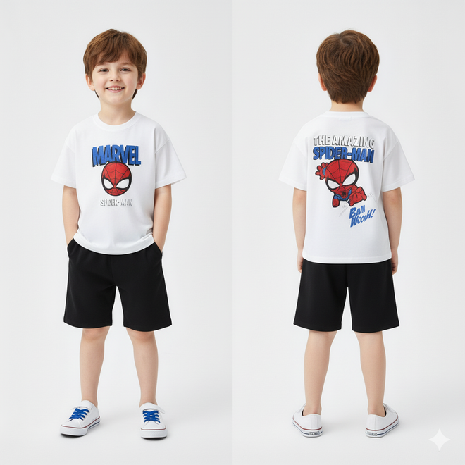 Camisa Homem Aranha - Tamanhos 9 meses-7 anos