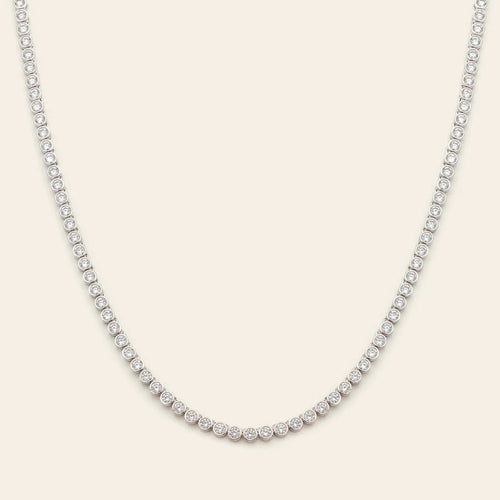 Colar Choker Cravejado Ice Diamond Prata | Faetton &Co.