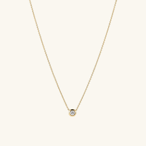Colar Solitaire Diamond - Gold Ouro Amarelo