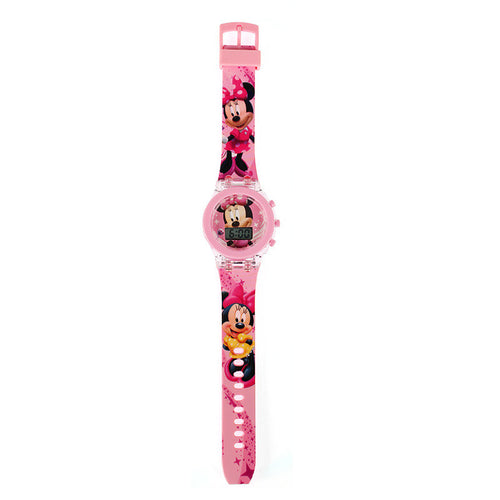 Relógio infantil Minnie para menina impermeável digital