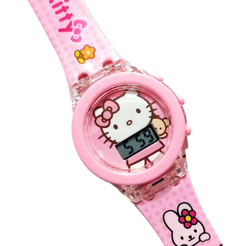 Relógio Infantil Hello Kitty para menina impermeável digital