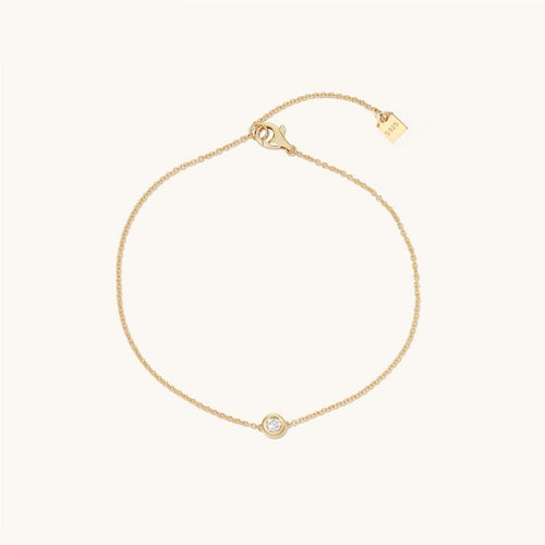 Pulseira Solitaire Diamond Ouro Amarelo 18cm
