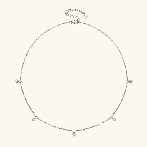 Colar Choker V Diamonds Prata Faetton &Co. Prata