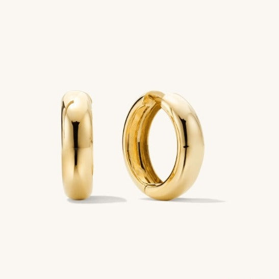 Brincos Argola Minimal 14K N. 1000 Ouro Amarelo