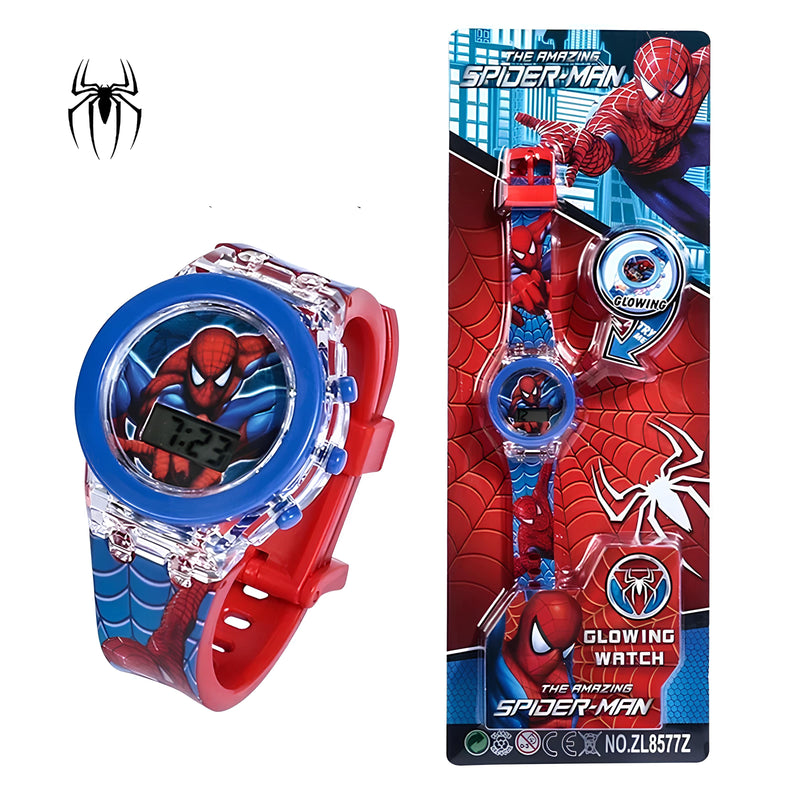 Relógio Infantil Homem Aranha para menino impermeável digital