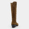 Bota de Suede de Vaca Feminina Altas até o Joelho para Outono e Inverno