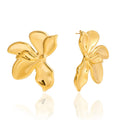Brinco Flor Bougainvillea com Banho Ouro 18K