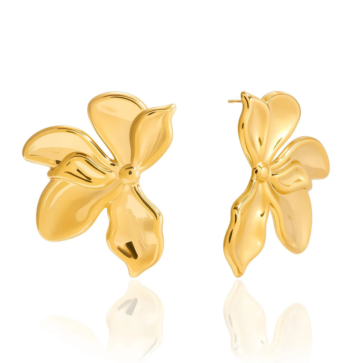 Brinco Flor Bougainvillea com Banho Ouro 18K