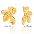 Brinco Flor Bougainvillea com Banho Ouro 18K