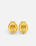 Brinco Batedor Volumoso com Banho Ouro 18K