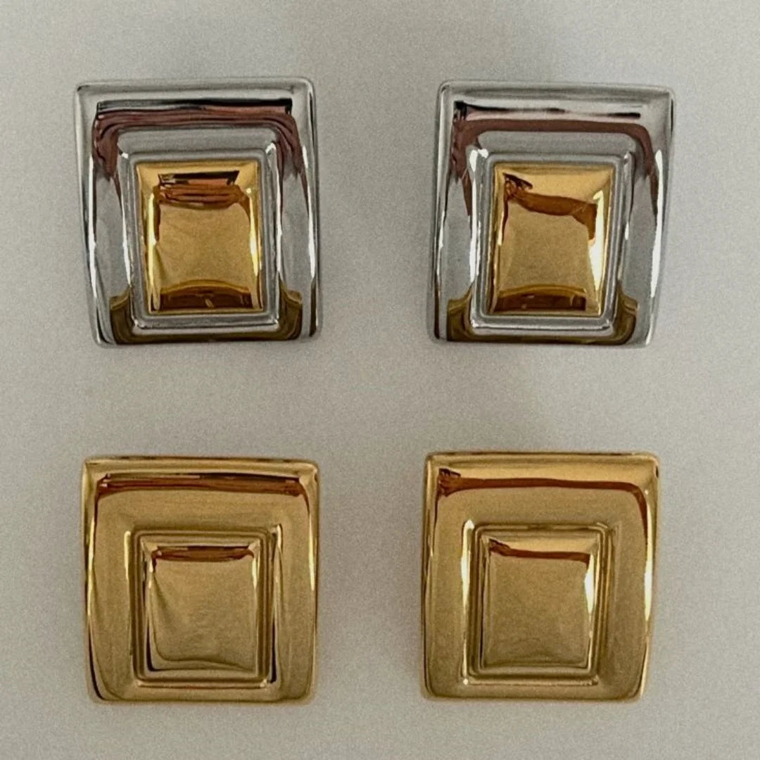 Brinco Marcante com Banho Ouro 18K
