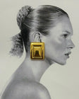 Brinco Marcante com Banho Ouro 18K