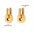 Brinco Oval Minimalista com Banho Ouro 18K