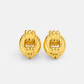Brinco Batedor Volumoso com Banho Ouro 18K