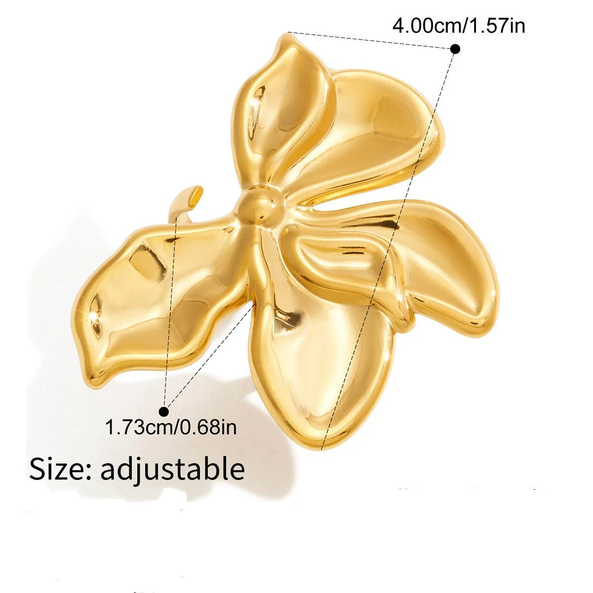 Brinco Flor Bougainvillea com Banho Ouro 18K
