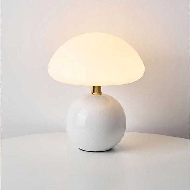 Abajur em Estilo Cogumelo Francês Branco