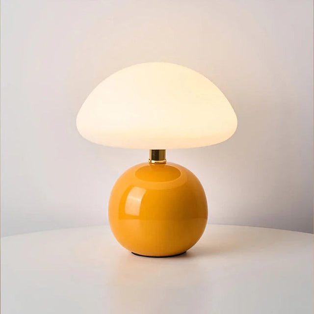 Abajur em Estilo Cogumelo Francês Laranja