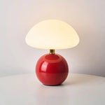 Abajur em Estilo Cogumelo Francês Vermelho