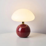 Abajur em Estilo Cogumelo Francês Vermelho vinho