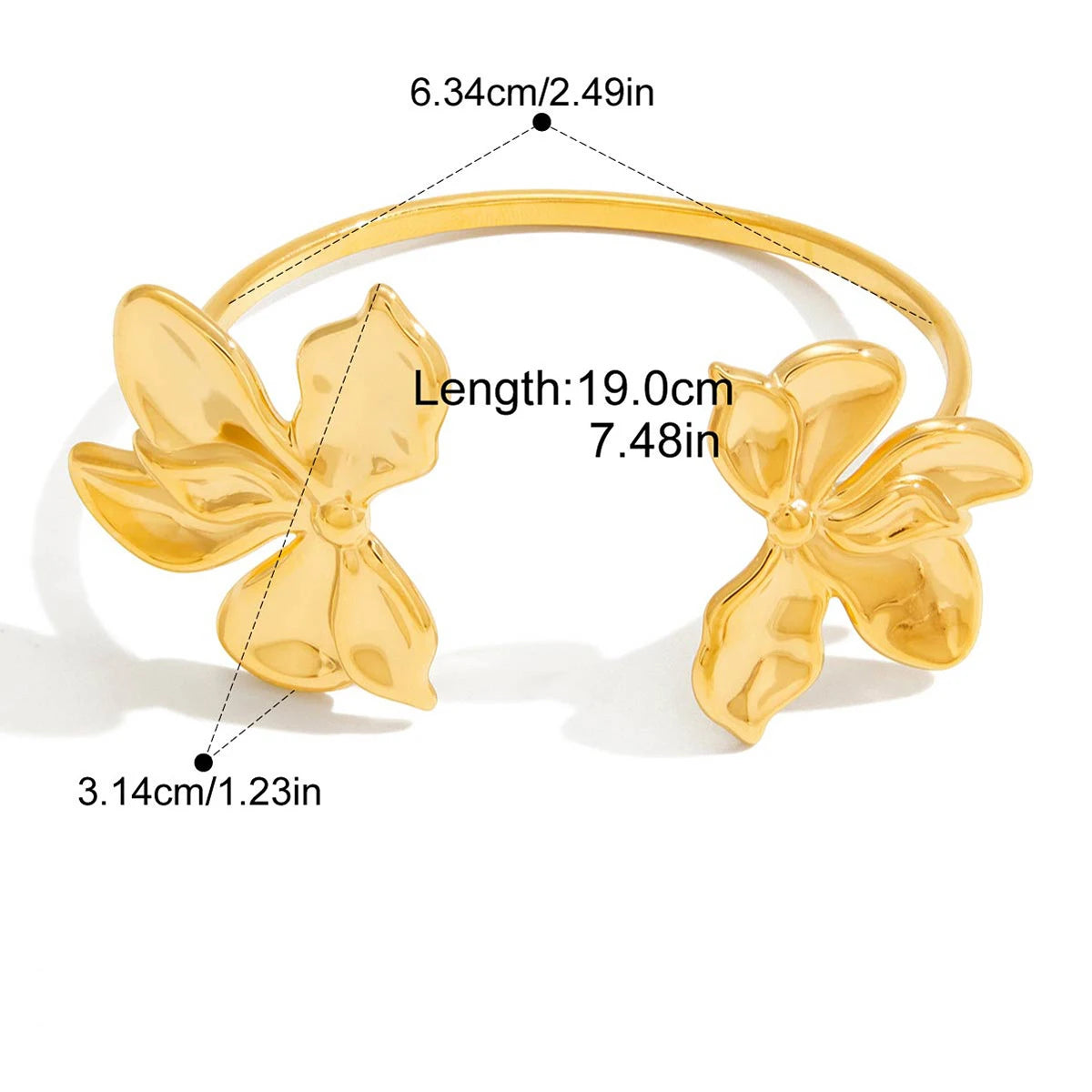 Brinco Flor Bougainvillea com Banho Ouro 18K