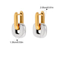 Brinco Oval Minimalista com Banho Ouro 18K