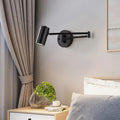 Arandela Articulada de Parede em Metal com LED Preto