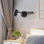 Arandela Articulada de Parede em Metal com LED Preto