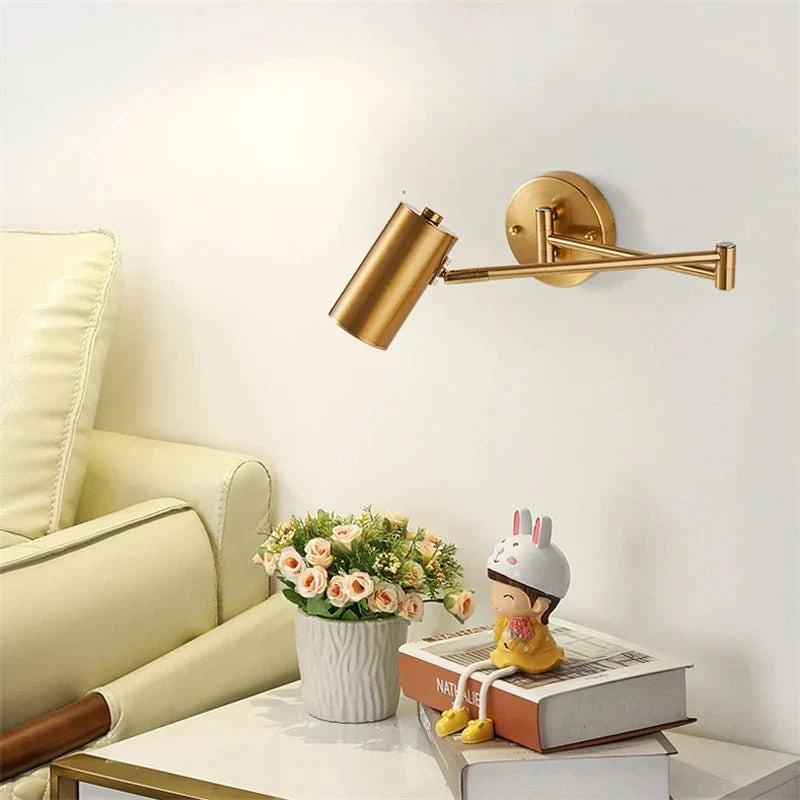 Arandela Articulada de Parede em Metal com LED